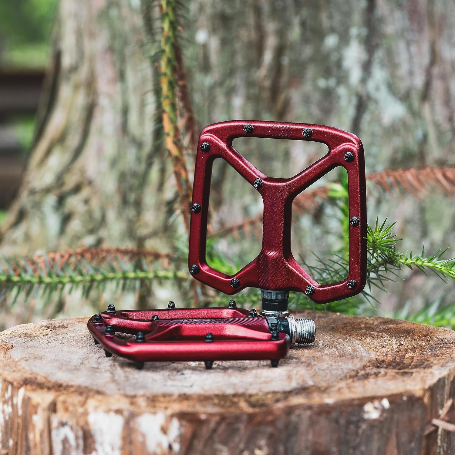 Funn Python Flat Bike Pedals - Wide Platform Bicycle Pedals for BMX/MTB Mountain Bike, 9/16-inch CrMo Axle