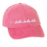 Delta Delta Delta Womens Sorority Baseball Hat Tri-Delta Adjustable Embroidered Cap Cursive Font (N)