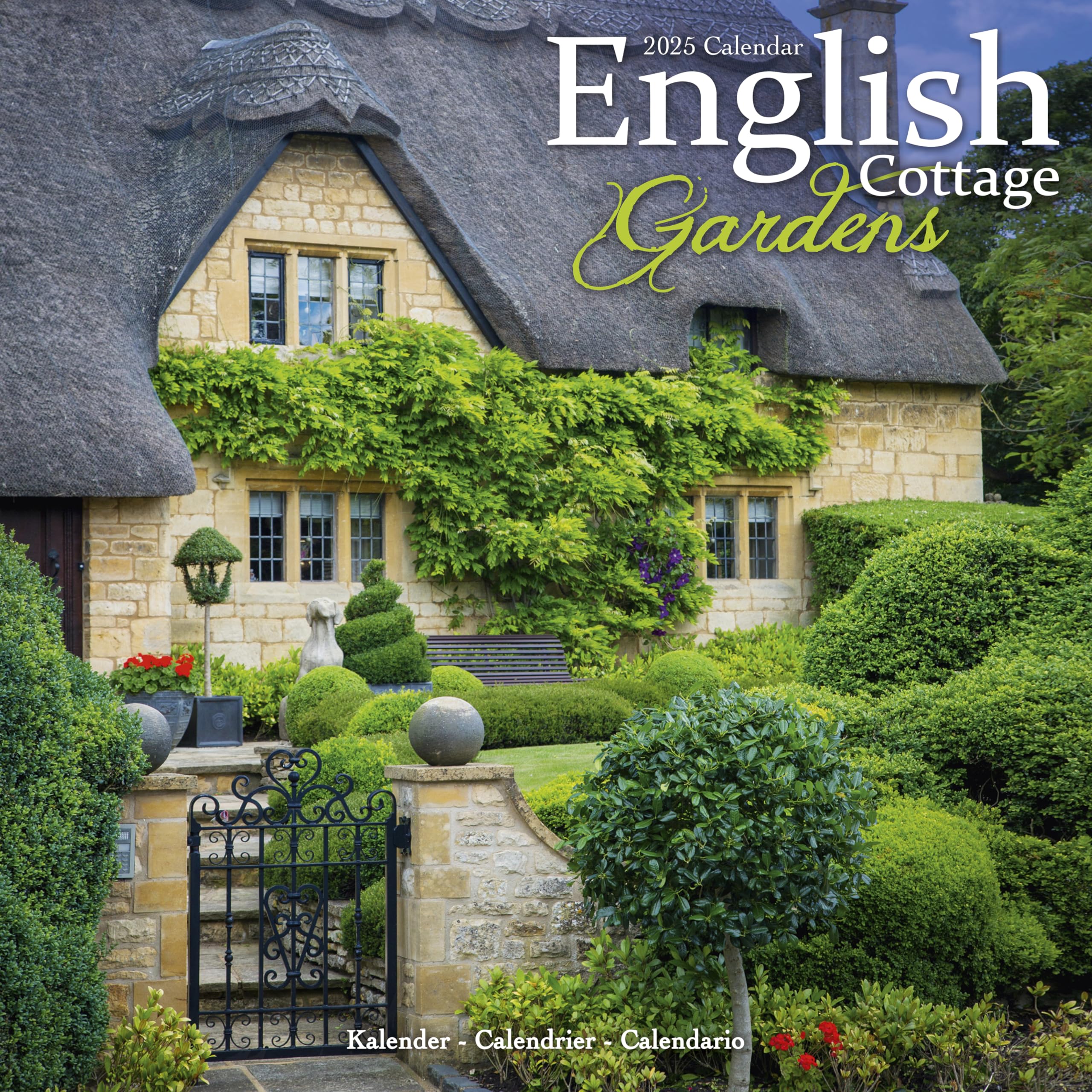 English Gardens 2025 Square Wall Calendar | Garden, Nature, Floral Calendar ENGLISH EDITION