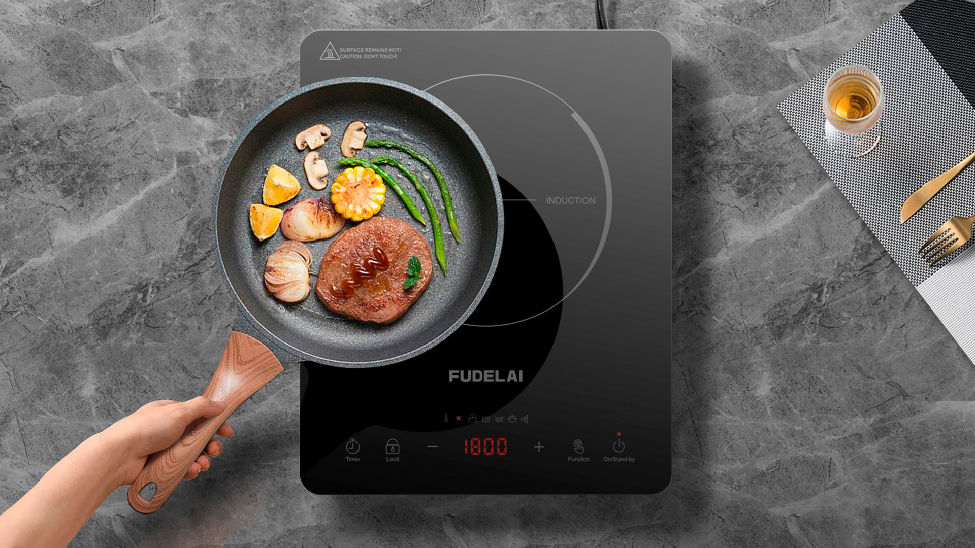 Amazon.com: FUDELAI Portable Induction Cooktop 1800W Countertop
