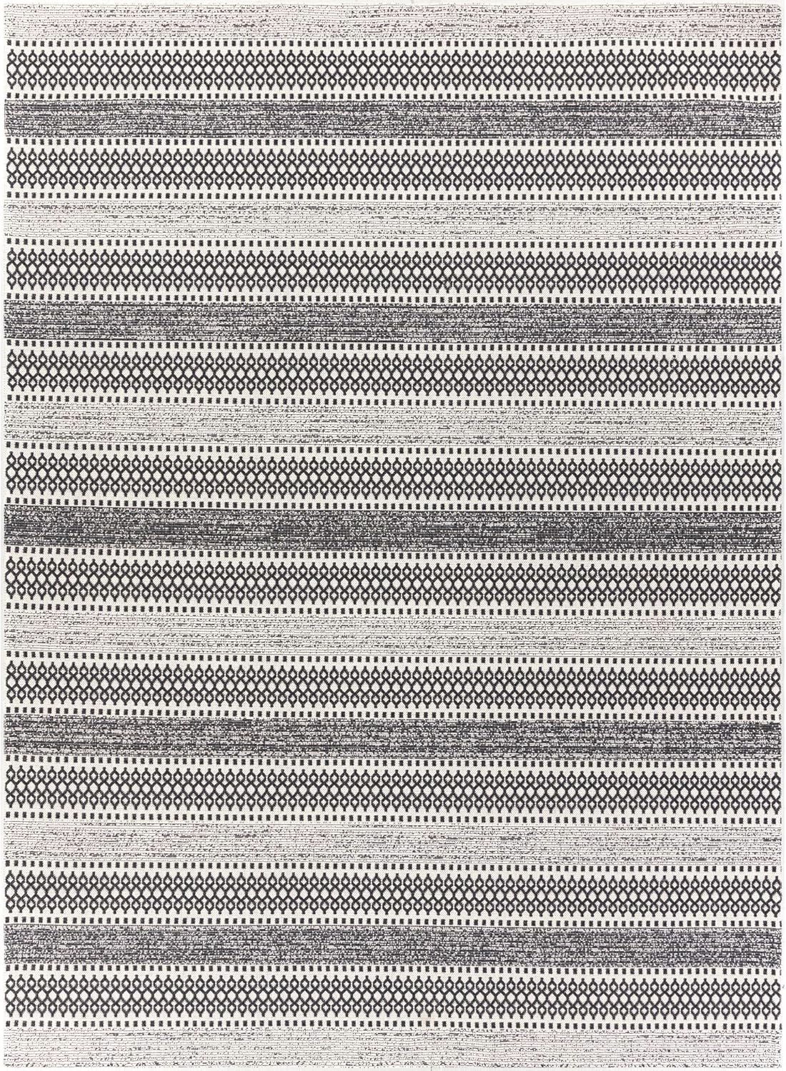 Livabliss Tumnus Bohemian Tribal Area Rug,6'4" x 9',Black