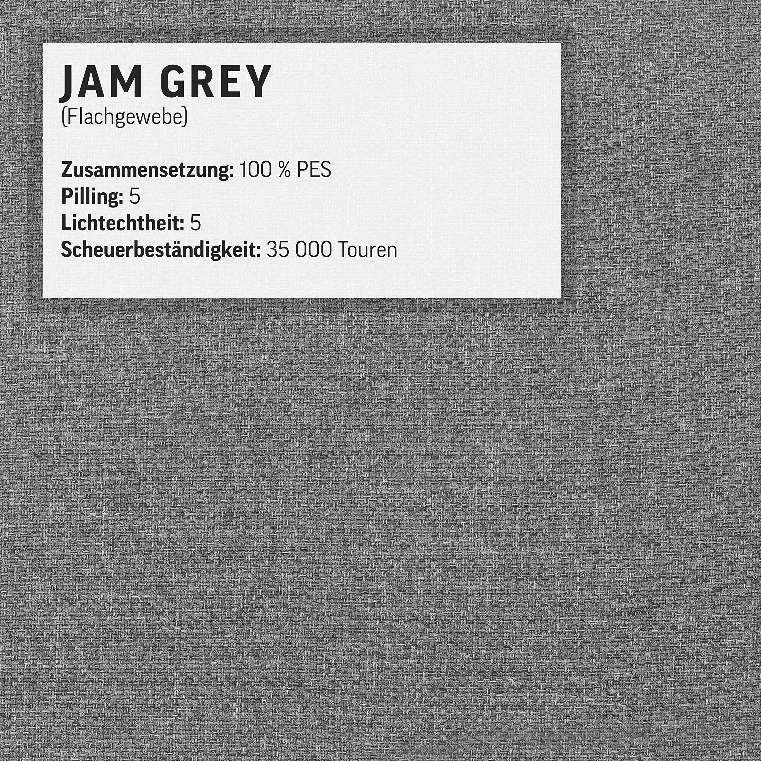 Mivano Schlafsofa Speedway / Moderne Couch in L-Form mit Bett, Bettkasten und verstellbaren Kopfteilen / 267 x 79 x 170 / Zweifarbig: Grau-Schwarz