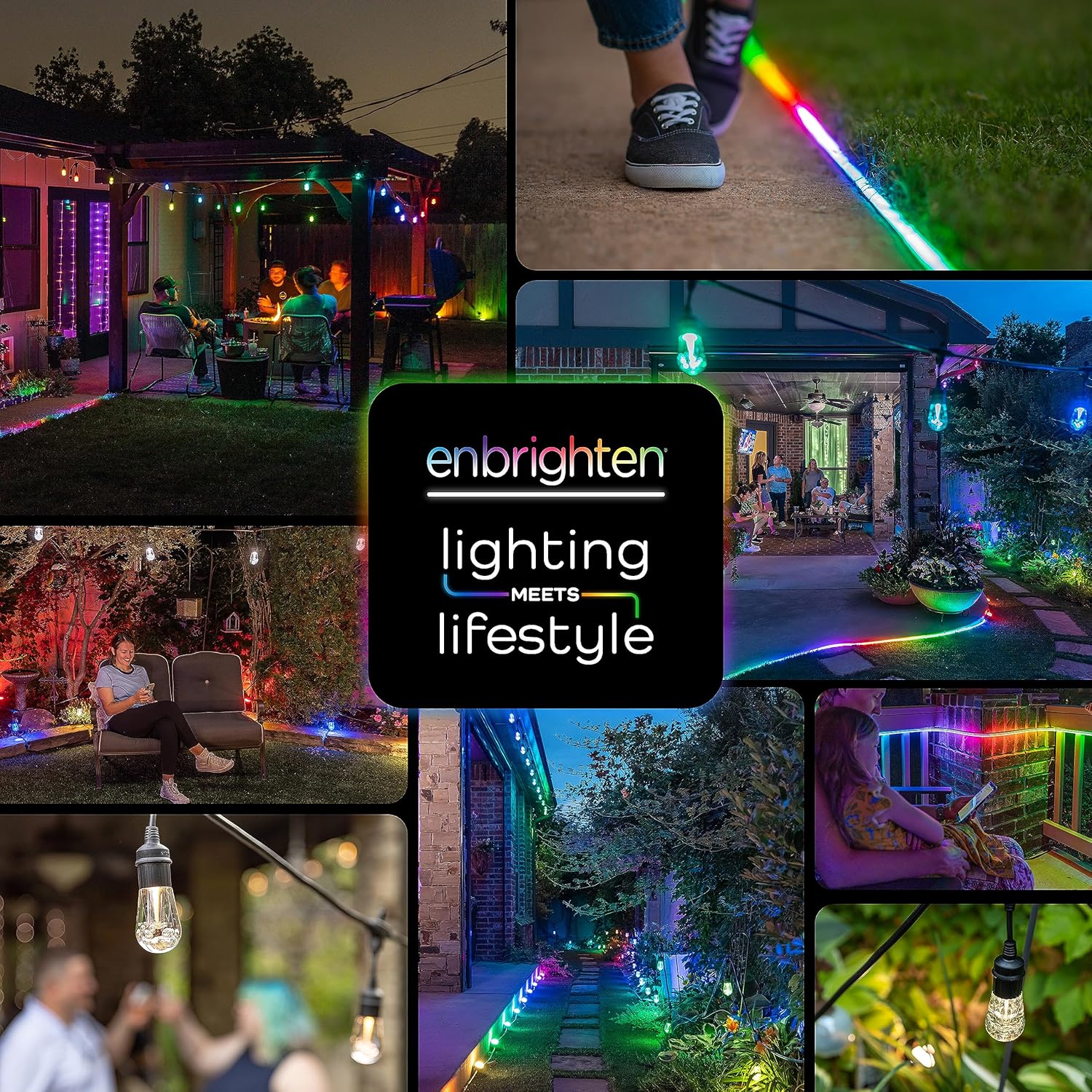 Black LED Color Changing Pathway Lights with Remote Control