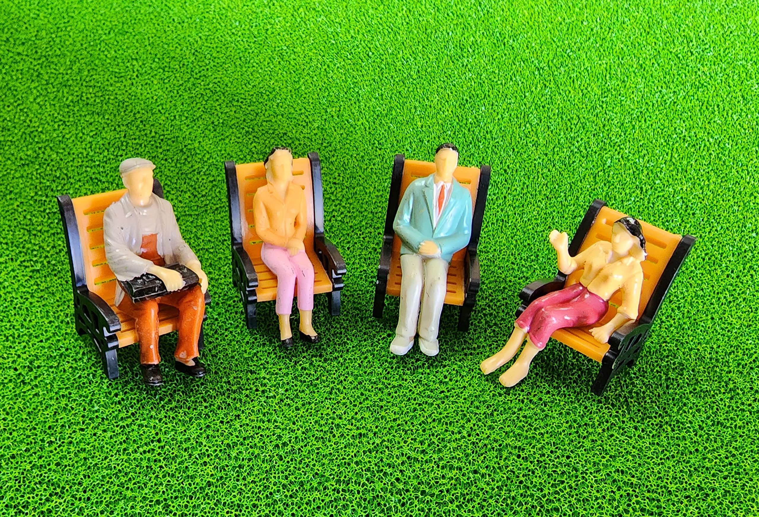 Kaushalya Miniatures Benches and Figures ~ Scale 1:25 (4 Chairs with 4 Figures) (B0827WMQ4X) Amazon Price History, Amazon Price Tracker