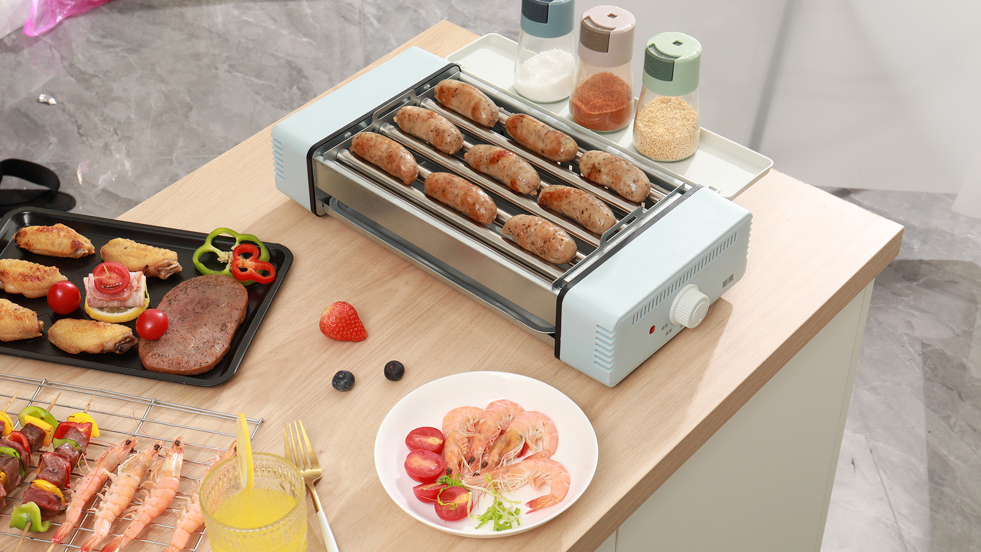 hiroさま専用＊No.h440〜442ヘッドトルソーとNo.c50ケーキトレー Amazon.com: 3-in-1 Electric Grill with Hot Dog Roller, Portable