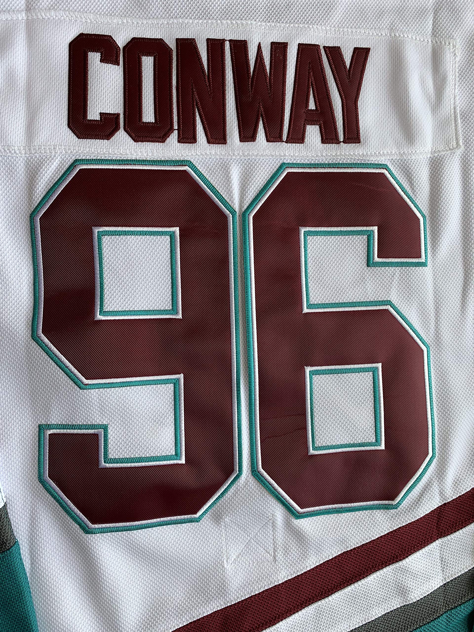 Hombres Mighty Ducks 33 Greg Goldberg 96 Charlie Conway 99 Adam Banks - Camisetas de hockey sobre hielo