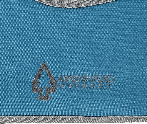 Miniatura 12 de ARROWHEAD OUTDOOR Mesa plegable portátil de 33.5 pulgadas, 4 portavasos, cesta de alimentos, enfriador aislado, superficie sin hundimiento, funda de