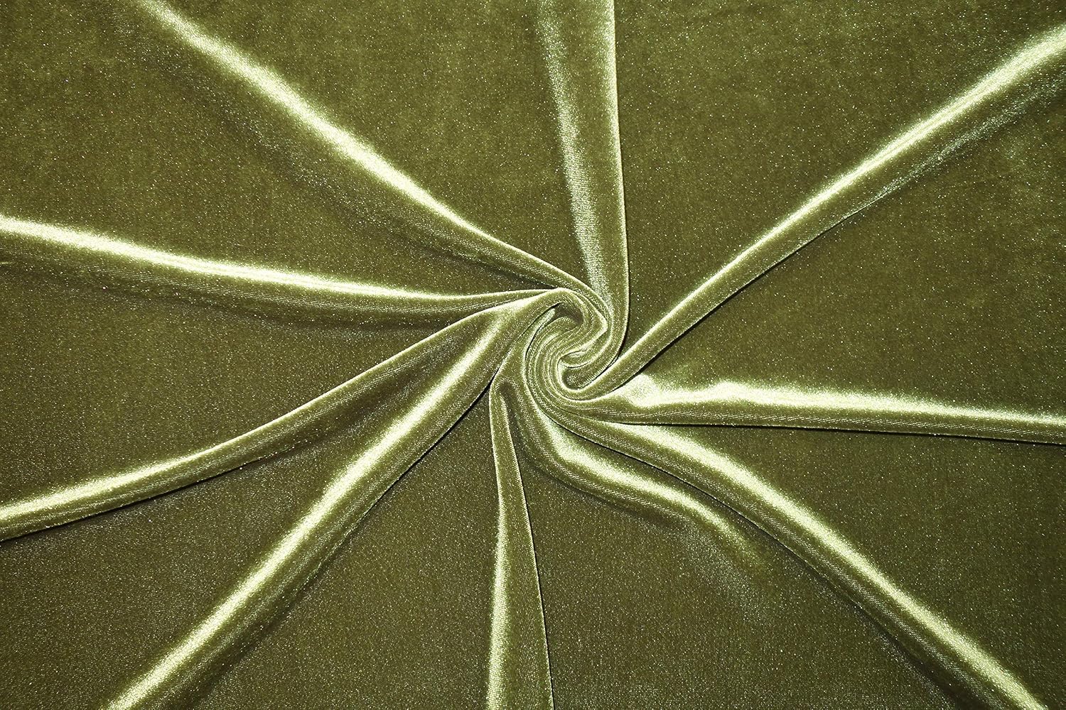Fabric Merchants Stretch Velvet Fabric by The Yard, Black 5 Yards
