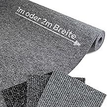 Primaflor Rips-Nadelfilz als Meterware - GLADIATOR, Grau, 1,00m x 29,00m, Schwer Entflammbarer, Gerippter Bodenbelag. Robuster Teppich-Boden