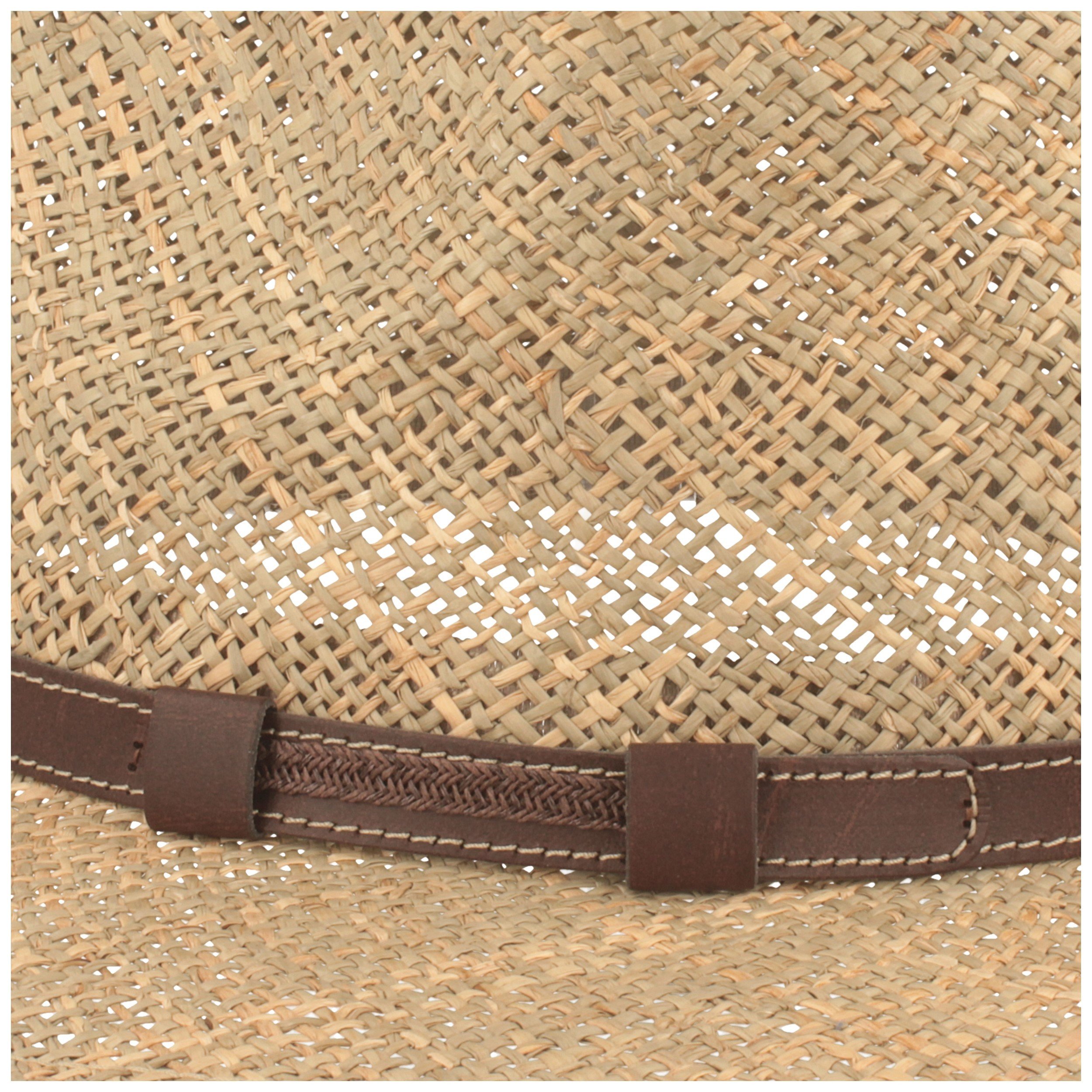 Breiter Strohhut Sonnenhut Made IN Italy 100% Seegras Traveller Besonders Leicht Flexibel Hautfreundlich Bequem