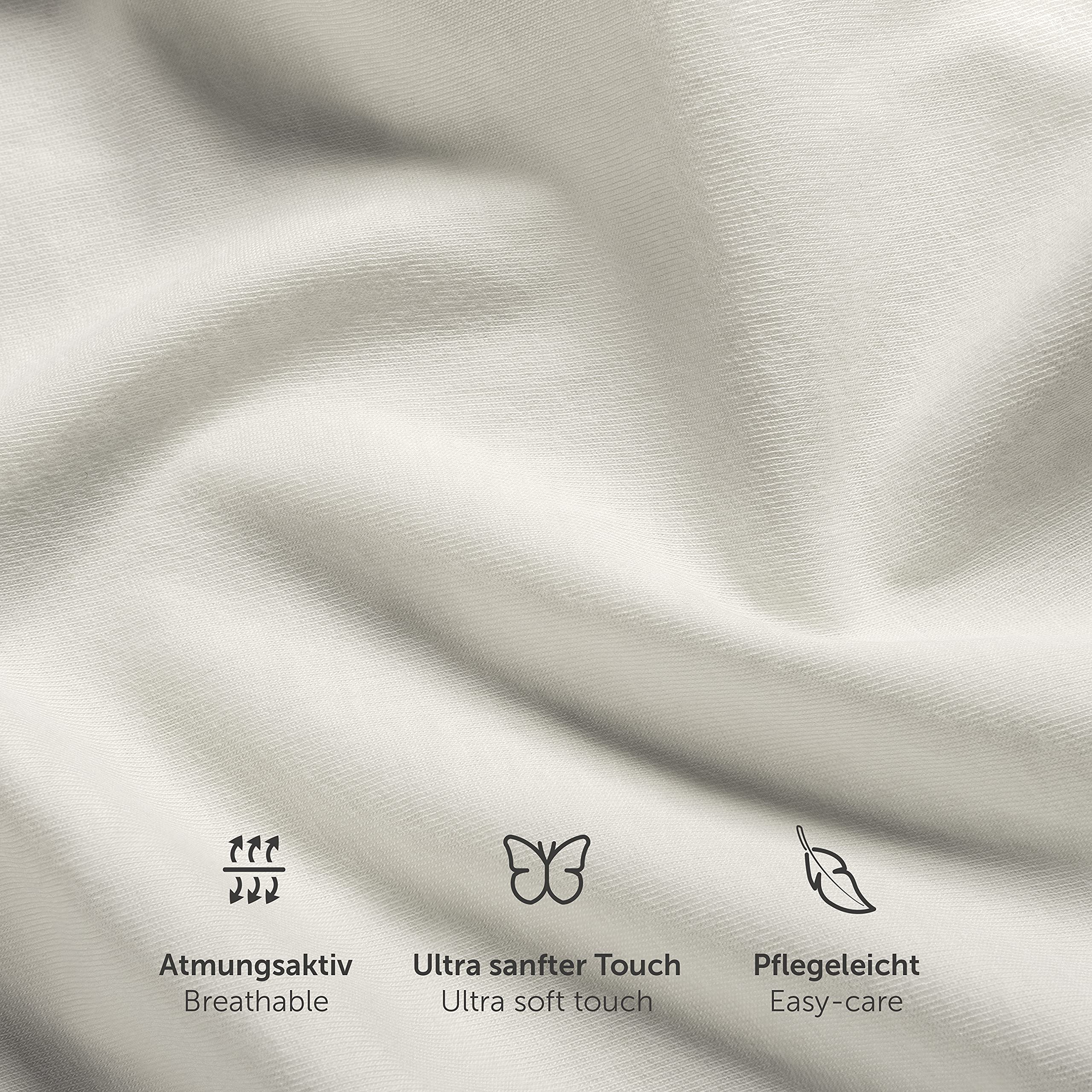 Laleni Lenzuola Culla Neonato - Lenzuola Lettino - Lenzuola Carrozzina Neonato - Coprimaterasso Culla con Angoli Elastici - Coprimaterasso Lettino 100% Cotone 135gsm - Avorio - Box quadrato 100x100cm