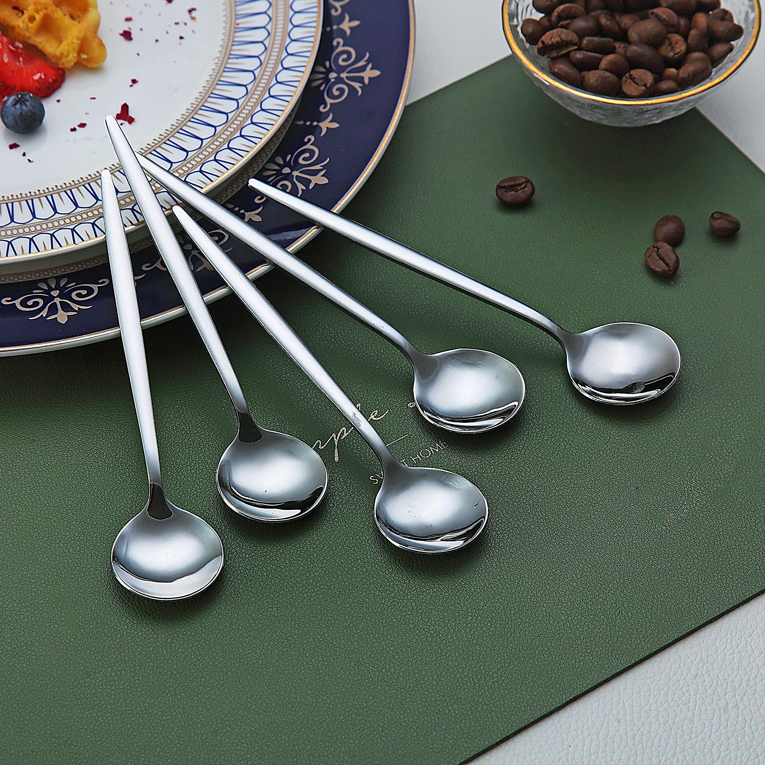 Set 12 Cucchiaini Caffè Acciaio Inox - Lucidati A Specchio Per Mocca E Latte - Foto 8