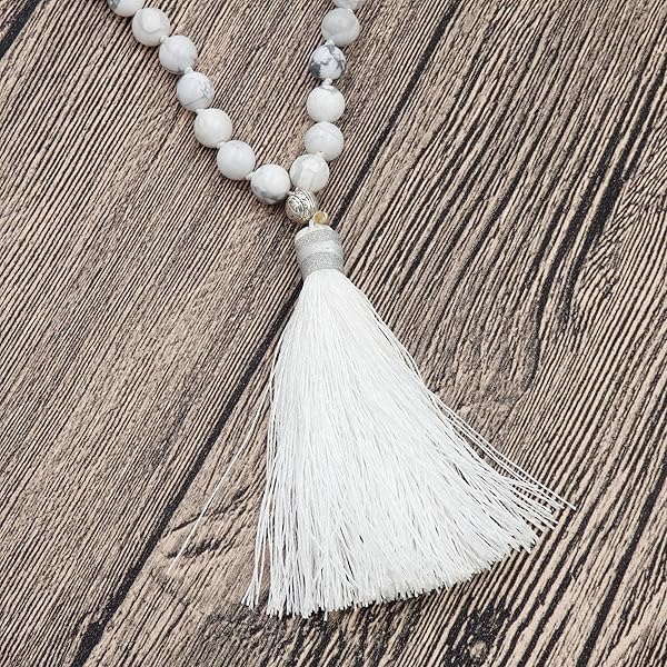 Fukugems Mala tibetano 108 perline collana uomo donna Mala bracciale meditazione buddista - 5