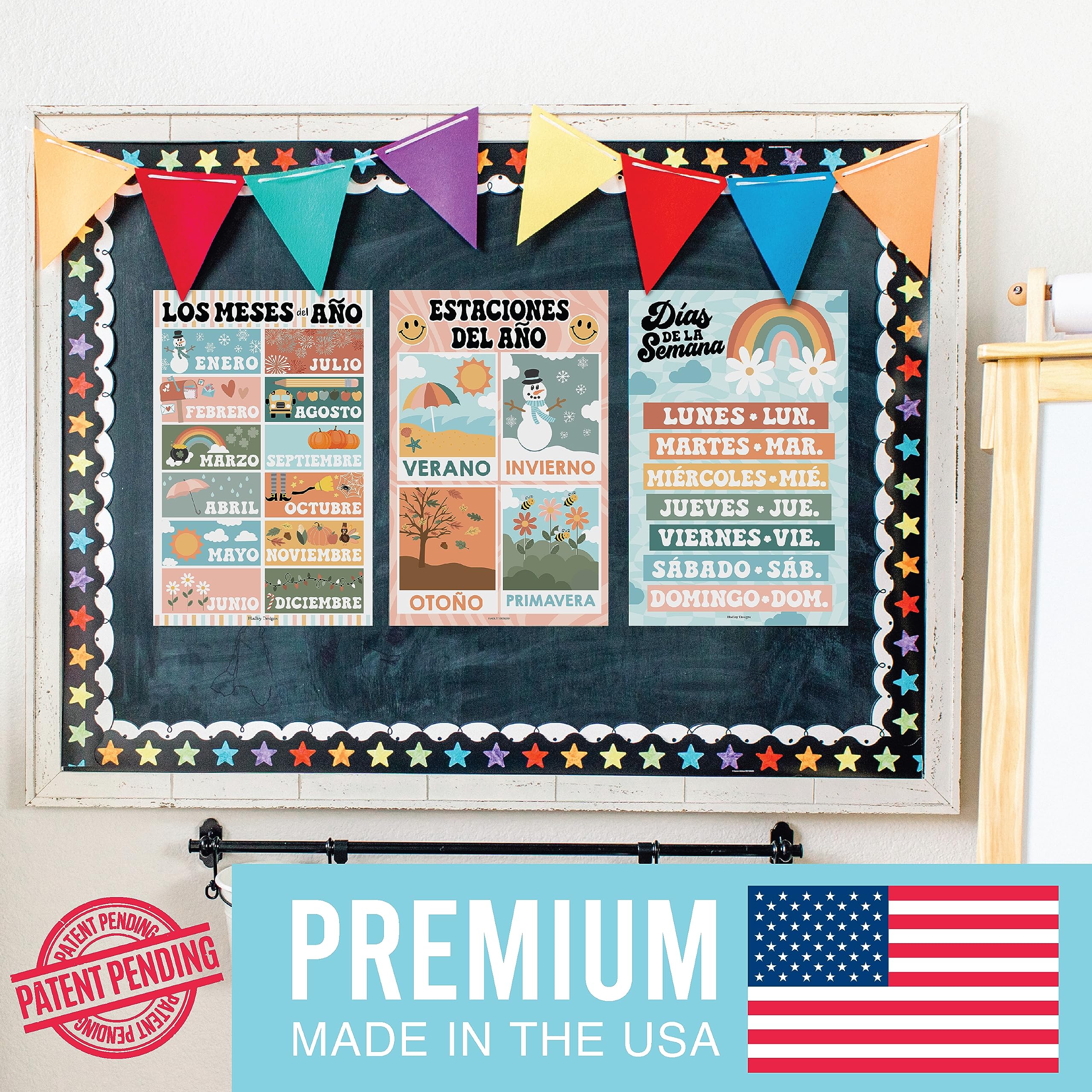 Bilingual Educational Posters Hadley Designs Spanish Classroom Posters ...