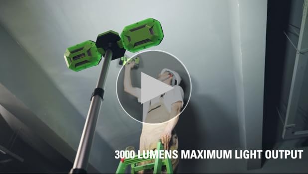 Greenworks 24V 3000 Lumen Hybrid (AC/DC) LED Dual Head Work Light