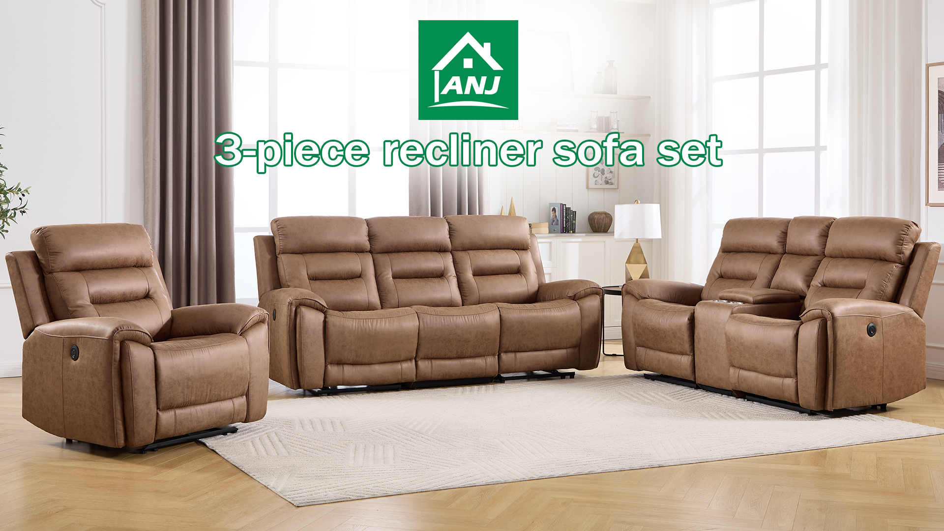 Sillón reclinable eléctrico clásico negro miniatura 7
