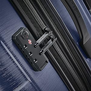 Samsonite Centric 2 Hardside Expandable Luggage with Spinner Wheels, True Navy, Checked-Large 28-Inch