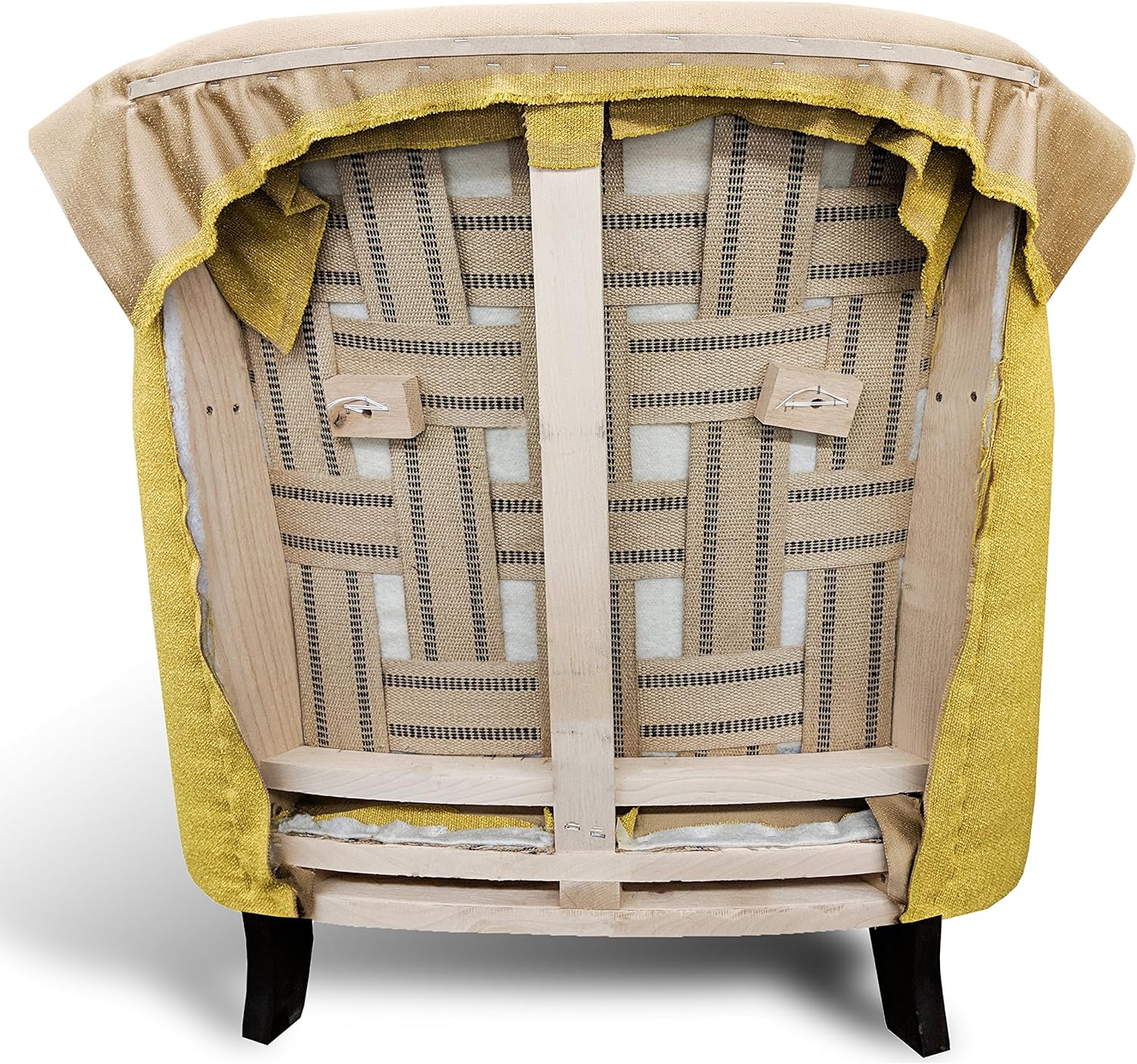 Wholesale Upholstery Supply 3.5 Inch x 72 Yards Upholstery or Craft Jute Webbing, Natural with Black Stripes