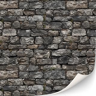 3 Sheets Self-Adhesive Wall Cladding for Dollhouse 1:12 Scale (Cottage 1)