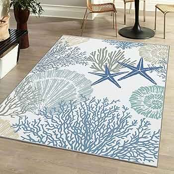 ラグ・カーペット round beach rug Cobblestone Beach Sand Ocean View Area Rug,round Carpet Rug