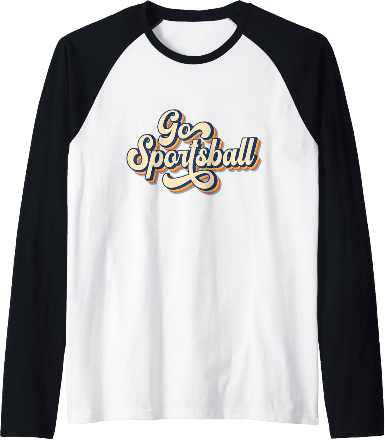 Go Sportsball Go Sports Funny Sports Vintage Raglan Baseball Tee