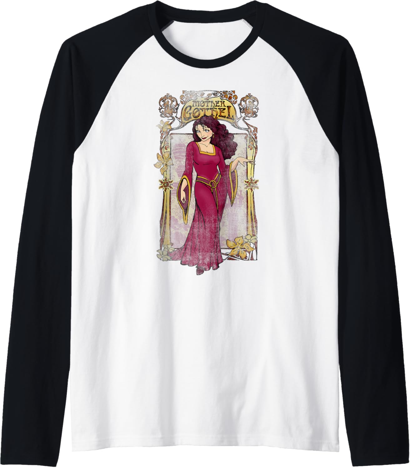 Disney Tangled Día de la Madre Mother Gothel Framed Portrait Camiseta Manga Raglan
