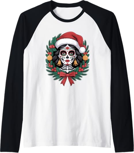 Christmas Skull Gifts Artistic Holiday Santa Funny