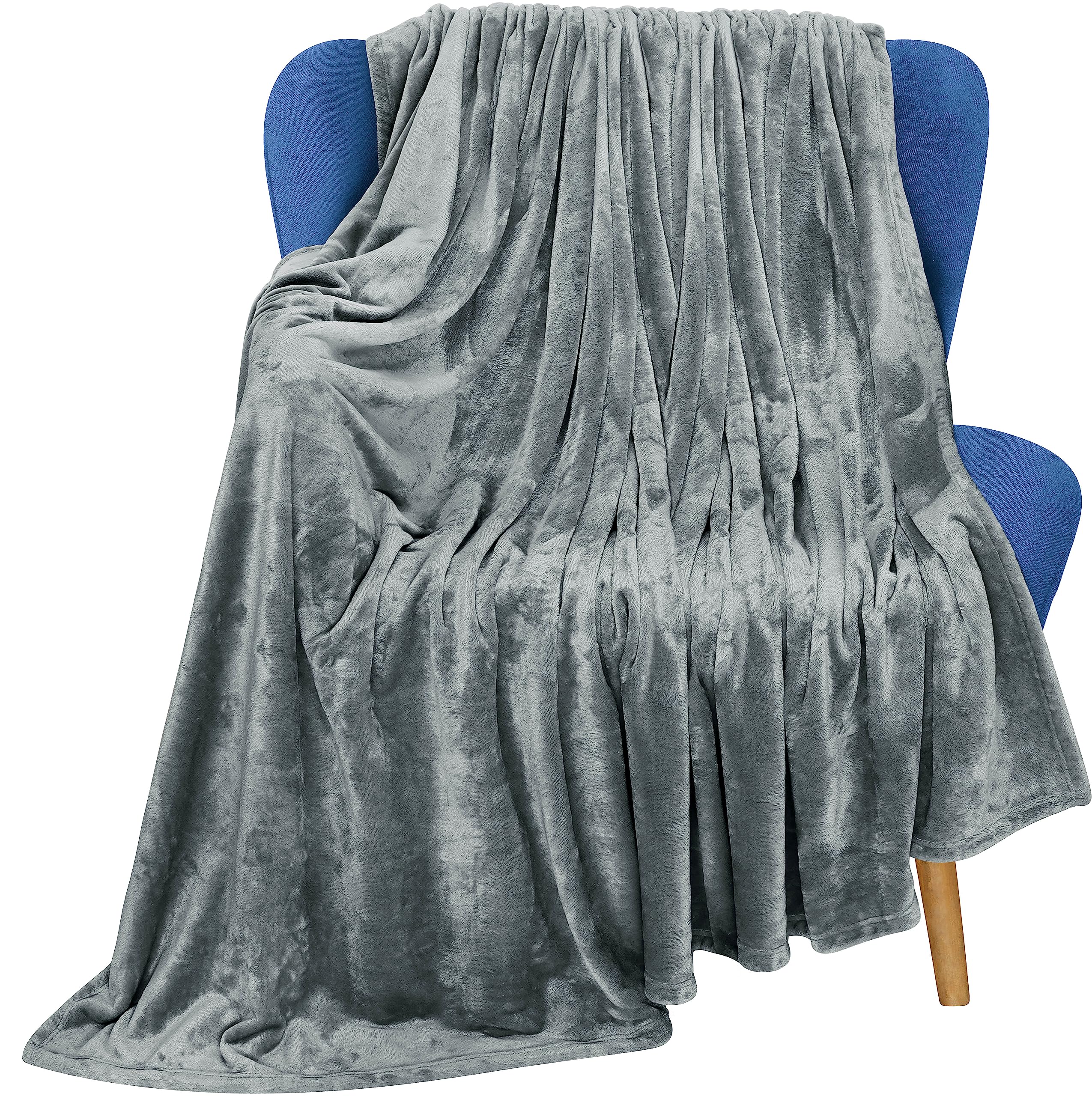 Utopia Bedding Fleece Blanket Throw Size Ash Grey 300GSM Luxury Fuzzy