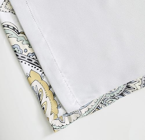 Miniatura 6 de DriftAway Eden - Cenefa de cortina con aislamiento térmico y estampado de hojas botánicas florales, bolsillo para cortinero, 52 x 18 pulgadas, más