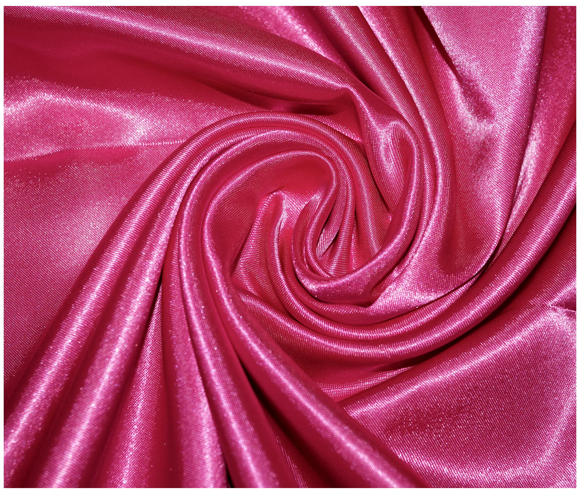 Silky Satin Polyester Fabric for Dressmaking Wedding Crafts Quilting Sewing 150cm Wide (200 x 150cm / 79" x 60", Cerise)