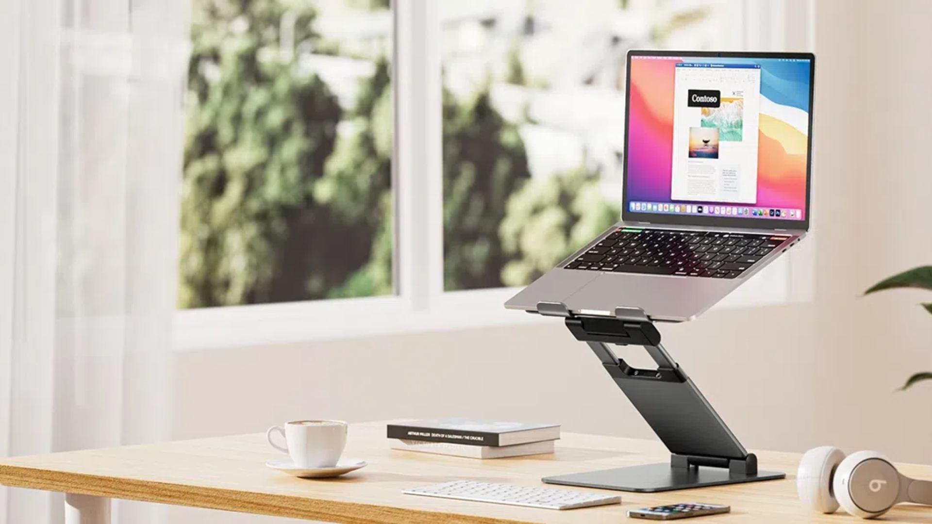 Amazon.com: Nulaxy Height Adjustable Laptop Stand for Desk, Dual