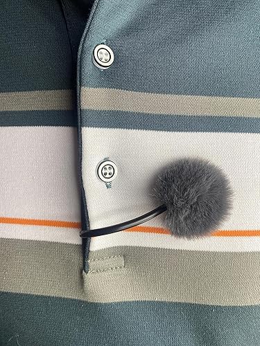 Miniatura 5 de Cubierta de parabrisas Discos de piel reutilizables con adhesivos para filtro de micrófono Lavalier Pop (gris)