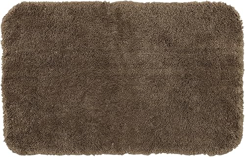 Mohawk Home Alfombra de baño Kingston lavable a máquina color gris claro para tapa de inodoro