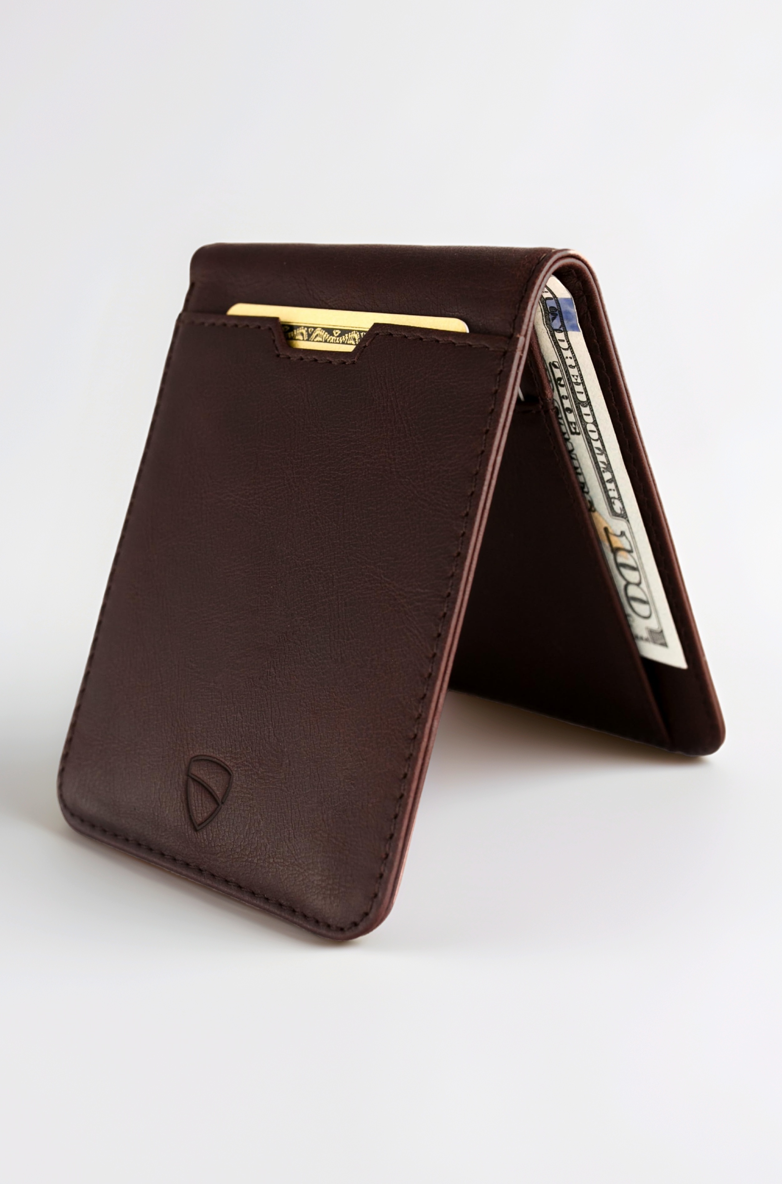 Brown Leather Men's Wallet with RFID Card Case (CWMANHBR)
