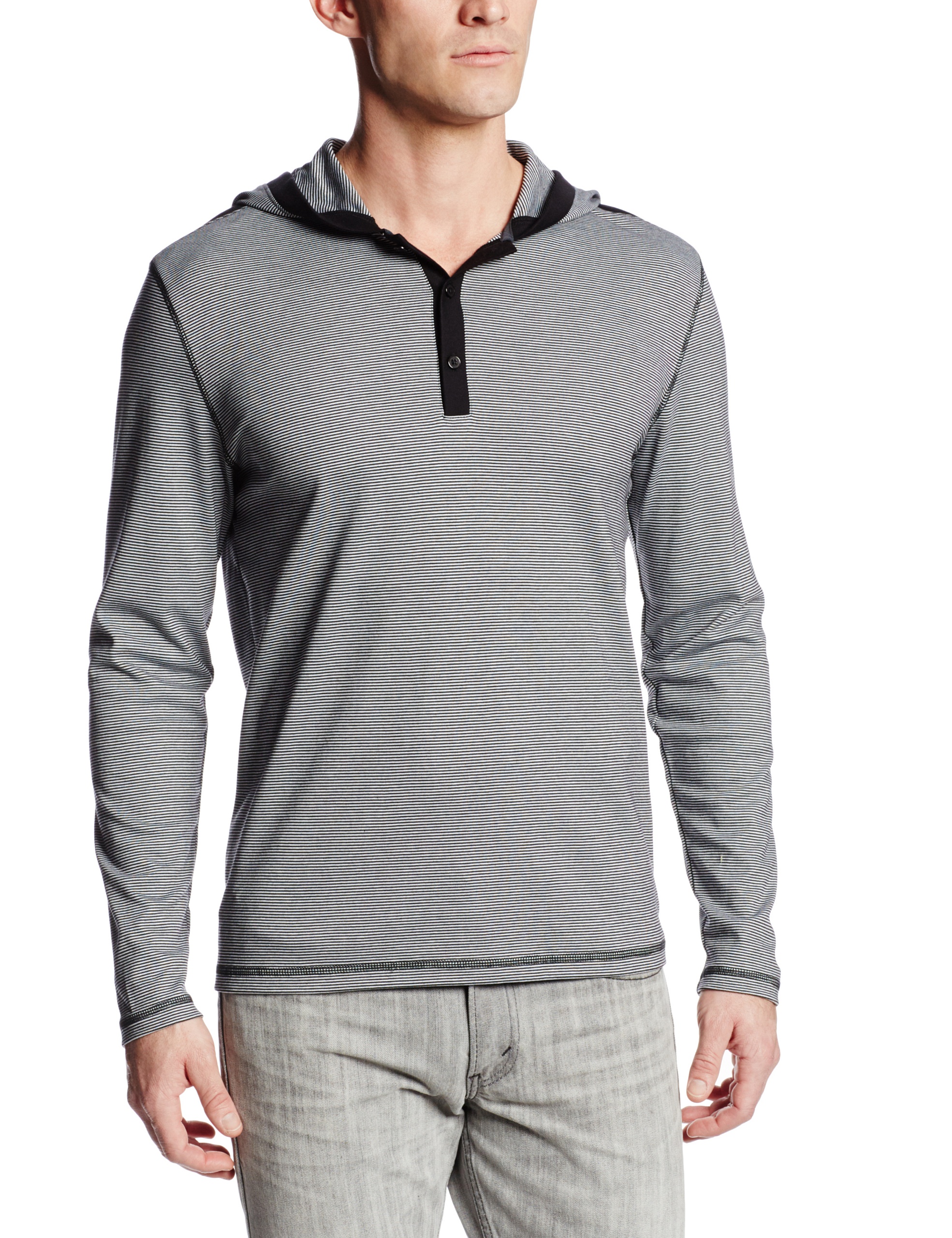 Calvin Klein Men's Long-Sleeve Hoodie On End Liquid Interlock Knit