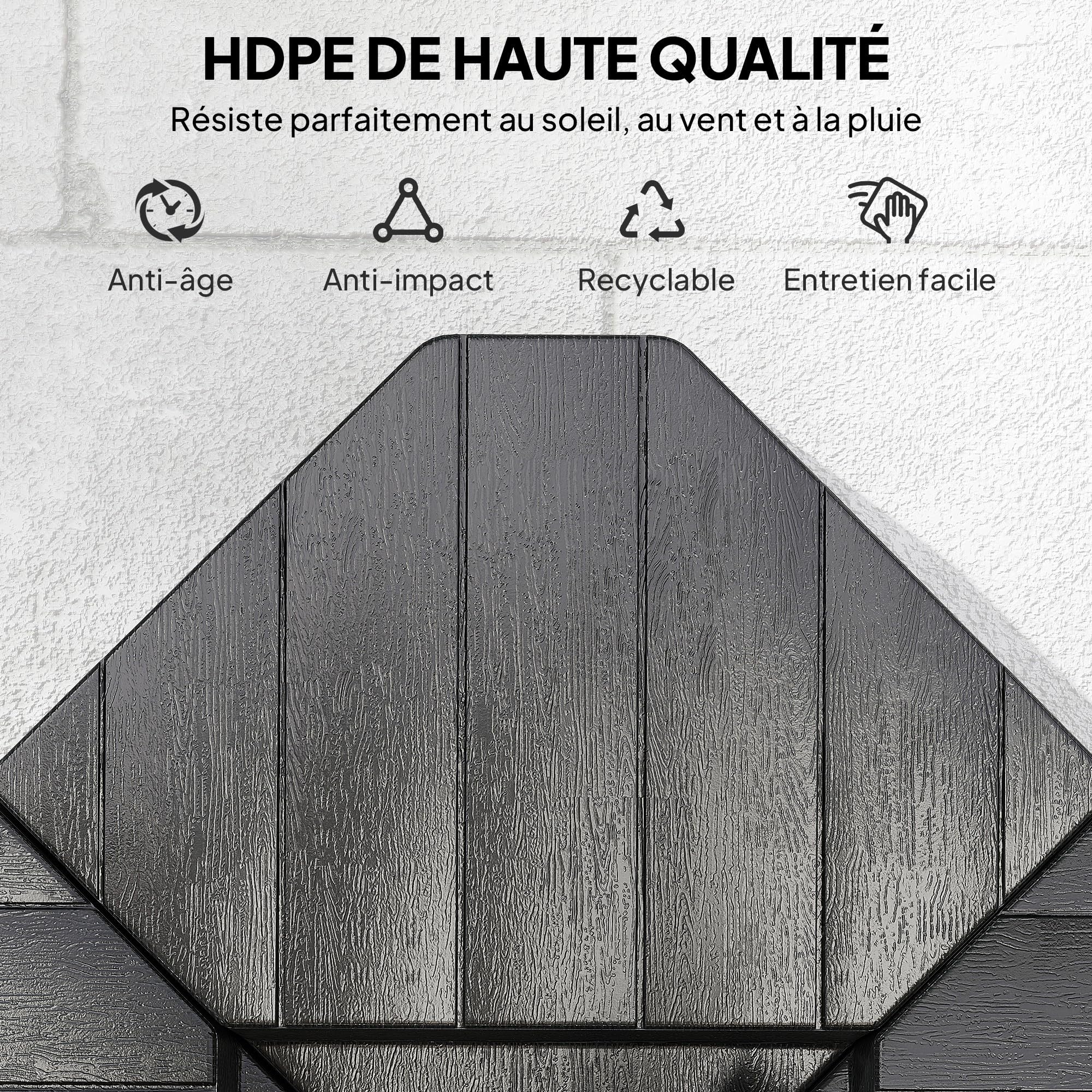 Outsunny Lot de 4 Dalles de Parasol Poids de Lestage Carré Noir