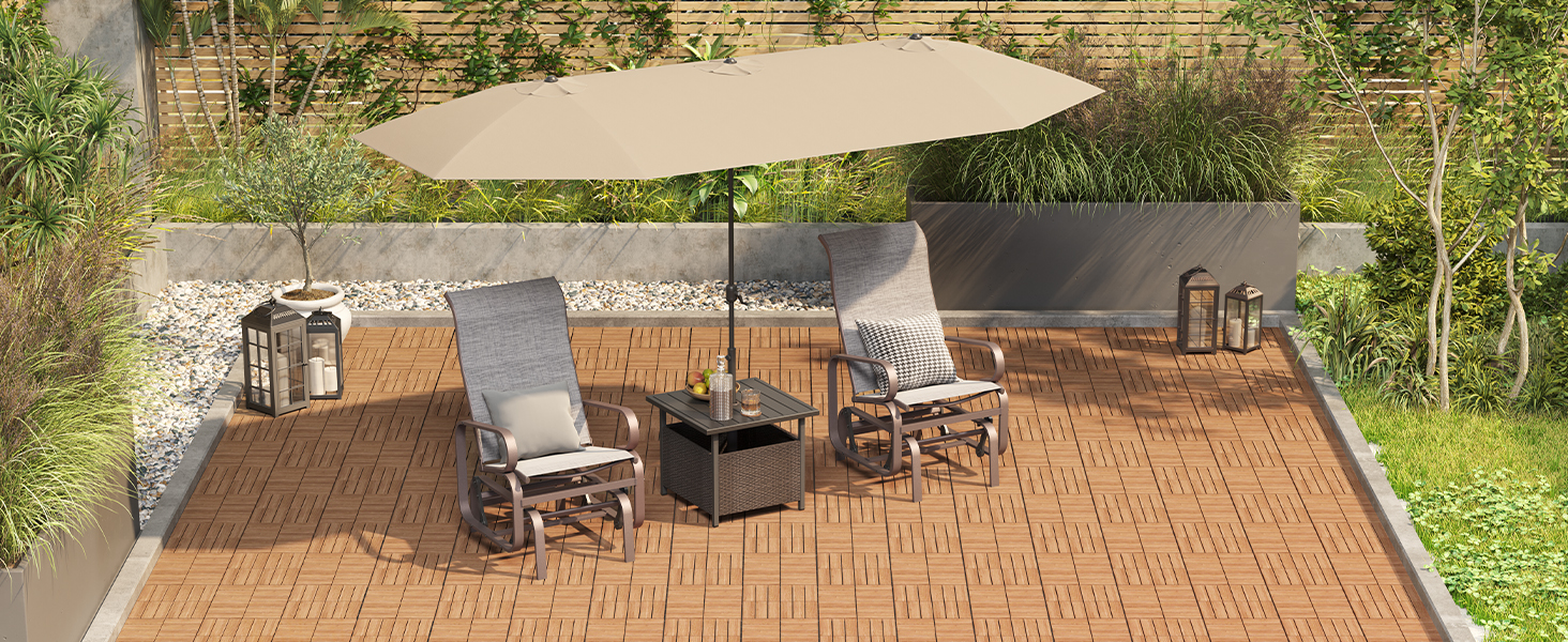 Amazon.com: Yaheetech 27PCS Acacia Interlocking Deck Tiles Outdoor