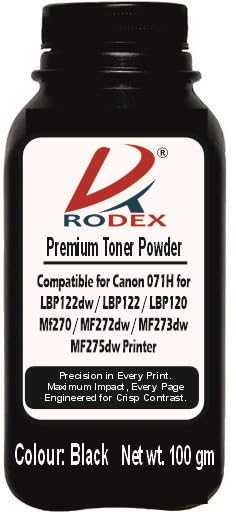RODEX 071 Toner Powder Compatible for Canon 071 071H for LBP122dw LBP122 LBP120 MF270 MF272dw MF273dw MF275dw Printer with Chip & Extra Dark Print 071 Powder (100gm)-image-45