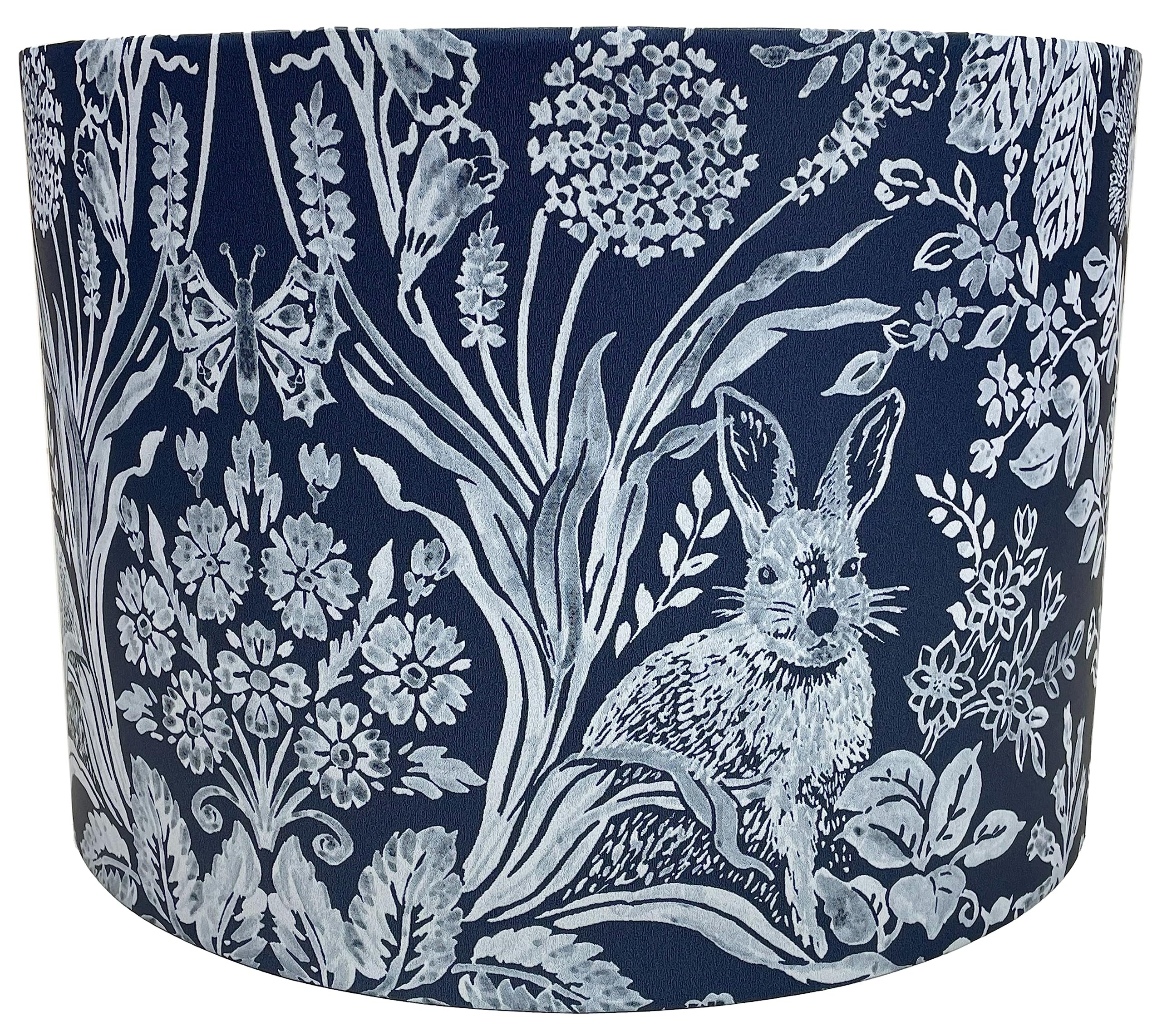 Lampshade Kings Navy Blue Rabbit Lampshade Or Ceiling Light Shade Woodland Hare Animal Leaf Lampshades Table Lamps Home Decor Accessories