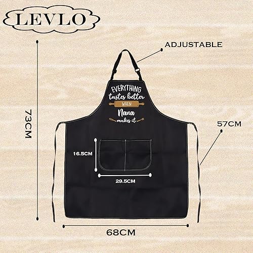 Miniatura 8 de LEVLO Best Mother Father Baking Cooking Gifts Everything Sabe mejor cuando MimiNanaNonnaGigi Makes It delantales