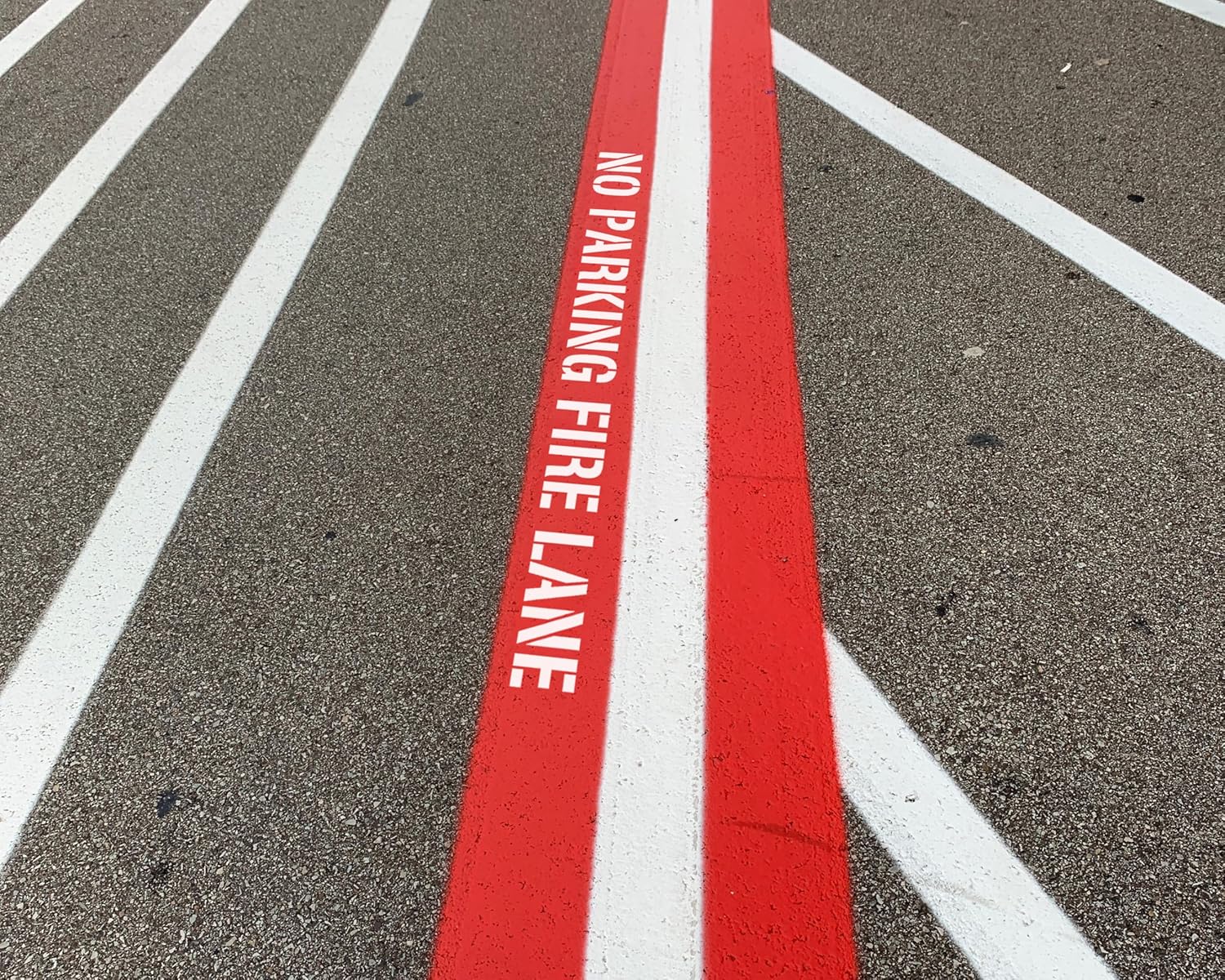 NO Parking FIRE Lane Combo Stencil (4") | Part#: 10004367 | 50.25" W x 4" H | 2 Common Parking Stencils in 1 Convenient Package | Pavement Marking | Durable 1/8" PolyTough Lifetime | Made in USA
