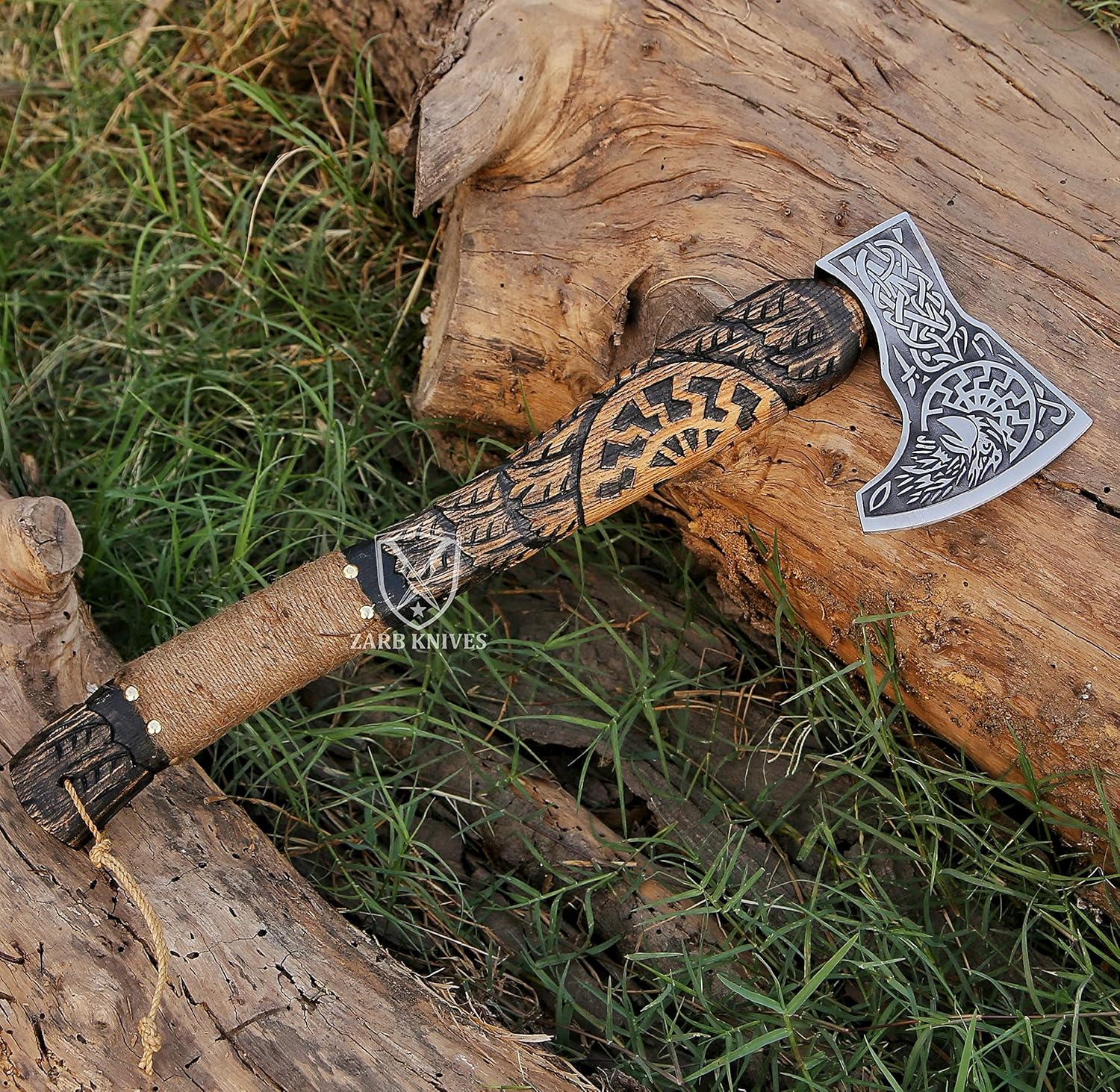 Handmade Viking Axe - Battle Ready Battle Axe (AK11042X)-Viking Bearded Axe with Gift Pack, Camping Axe, Gift for Husband & Anniversary