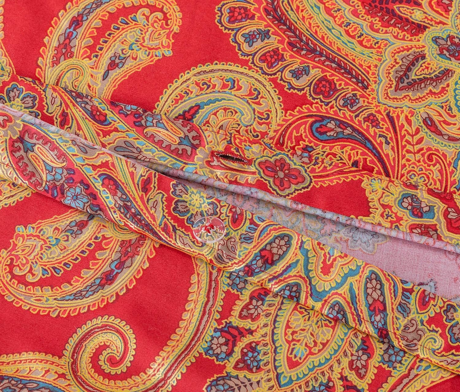 50% оƒƒ Dіѕсоunt Classical Paisley Duvet Cover 3pc Set Bohemian Bedding Boteh Damask Medallion 400TC Egyptian Cotton Sateen Luxury European Traditional Style Bed Linen (Red Gold, King) Hоlіdау Dеаlѕ 🛒 Classical Paisley Duvet Cover 3pc Set Bohemian Bedding Boteh Damask Medallion 400TC Egyptian Cotton Sateen Luxury European Traditional Style Bed Linen (Red Gold, King)