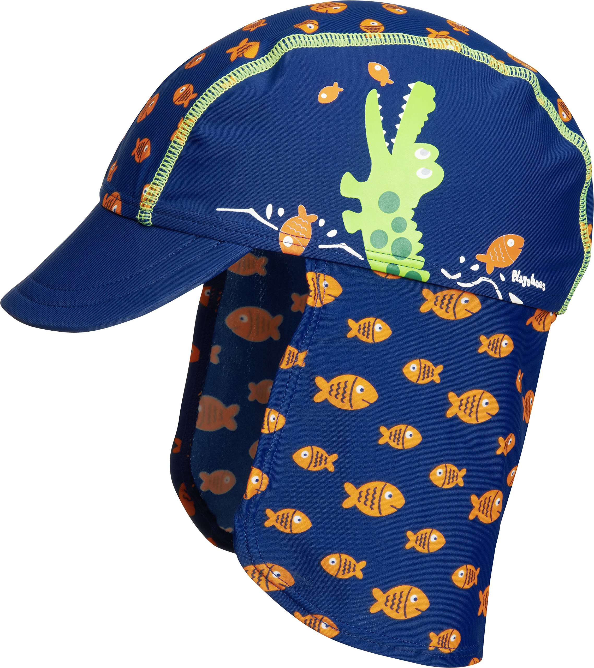 Playshoes UV-Schutz Bademütze, Badekappe Krokodil Sombrero, Azul (Marine 11), 51cm Unisex niños