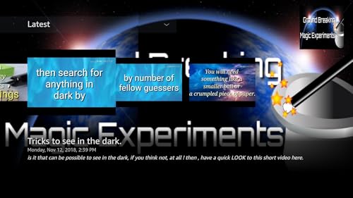 Ground Breaking Magic Experiments