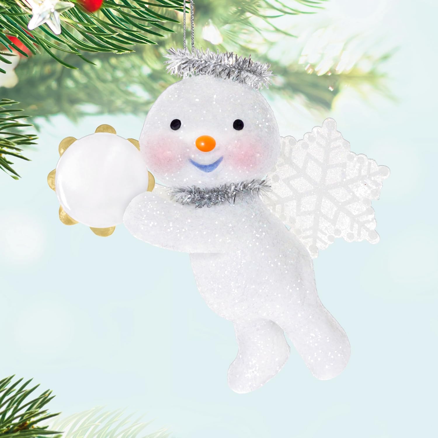 Hallmark Keepsake Christmas Ornament, Snow Angel with Tambourine, Angel Collectors Gifts