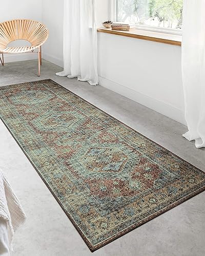 Miniatura 4 de Loloi II Colección Skye SKY-07 - Alfombra redonda tradicional de 8 pies x 8 pies, terracotacielo