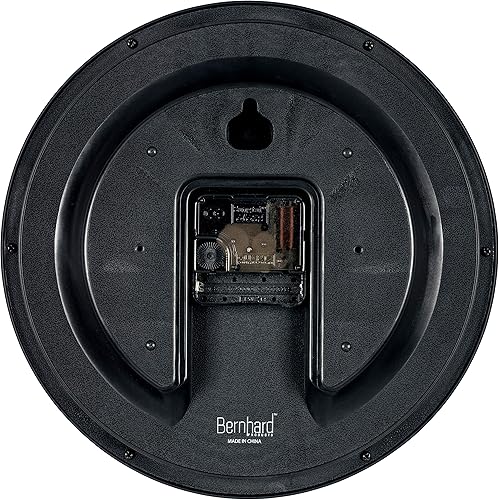 Miniatura 2 de Bernhard Products - Reloj de cuarzo de pared verde cazador, silencioso, sin tictac, redondo, 10 pulgadas, a pilas y fácil de leer, para hogar,