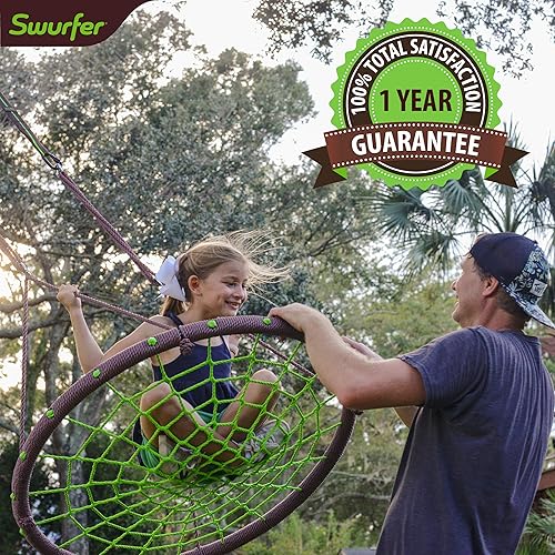 Miniatura 13 de Swurfer Columpio de árbol – Silla de columpio, columpios al aire libre para niños, columpios de árbol para niños y adultos al aire libre, resistente