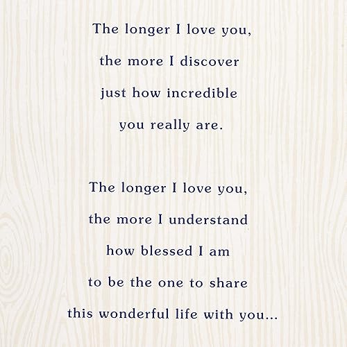 Vista 3 de American Greetings Tarjeta de cumpleaños para marido (Longer I Love You)